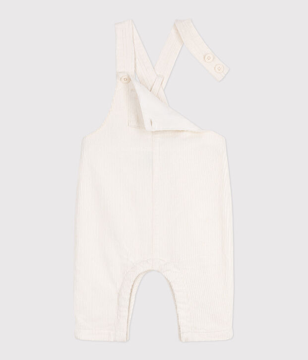 Effen babysalopette van corduroy MILK