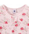 Meisjespyjama met bloemendessin roze VIENNE/wit MULTICO