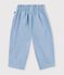 Babybroekje van chambray blauw