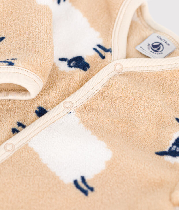 Slaappakje in fleece voor baby's beige/multicouleur