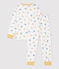 Pyjama imprimé animaux en molleton enfant blanc MARSHMALLOW/blanc MULTICO