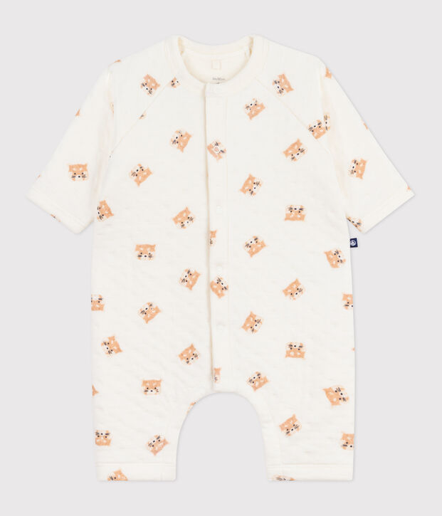 Combinaison b&eacute;b&eacute; en coton, imprim&eacute; pandas roux &eacute;cru/multicouleur