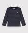 Jongens-T-shirt met lange mouwen blauw SMOKING/wit MARSHMALLOW