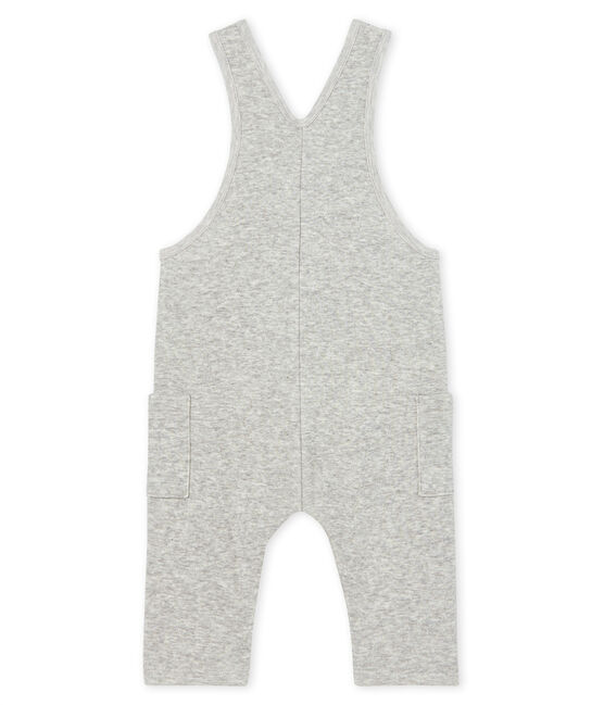 Salopette longue bébé garçon en maille velours gris BELUGA CHINE