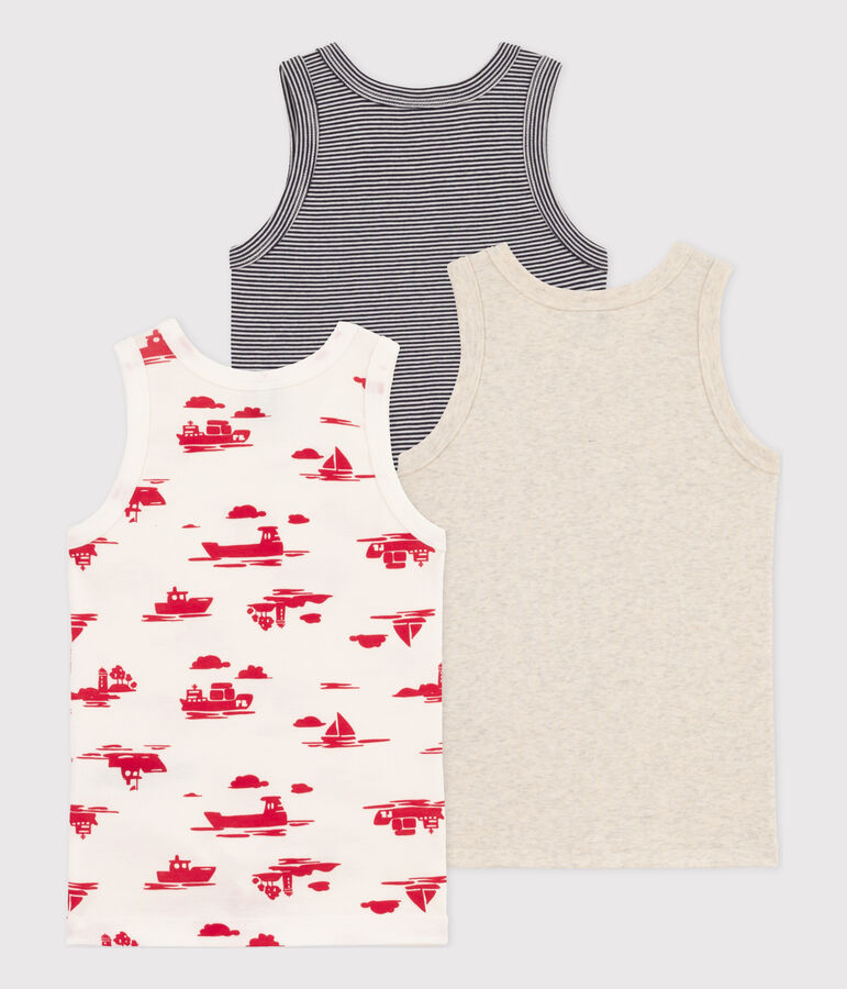 Set van 3 jongenshemdjes met print van Le Havre in katoen multicouleur