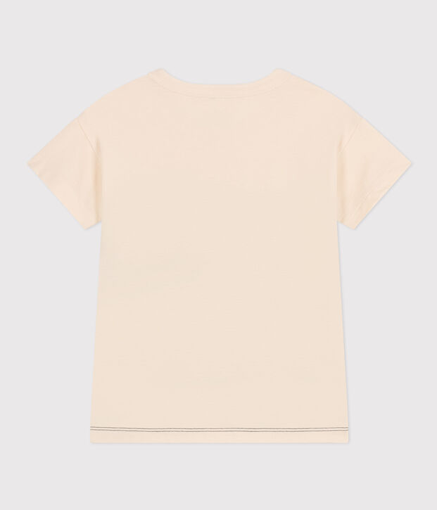 T-shirt van jersey voor jongens ecru/multicouleur