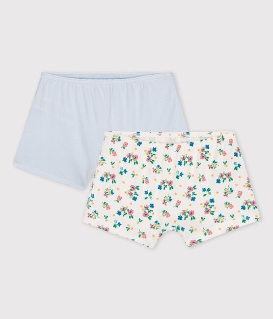 Set van 2 meisjes shorties met bloemenprint van biologisch katoen variante 1