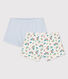 Set van 2 meisjes shorties met bloemenprint van biologisch katoen