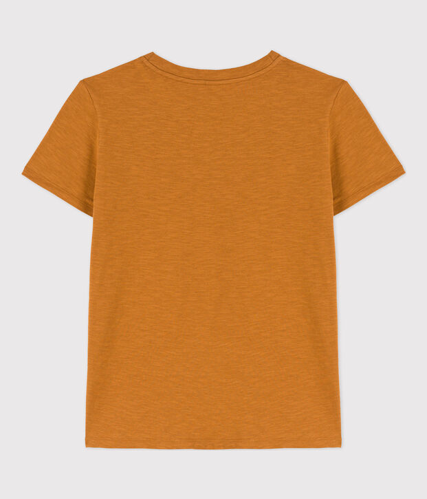 LE DROIT, katoenen T-shirt voor dames met ronde hals bruin