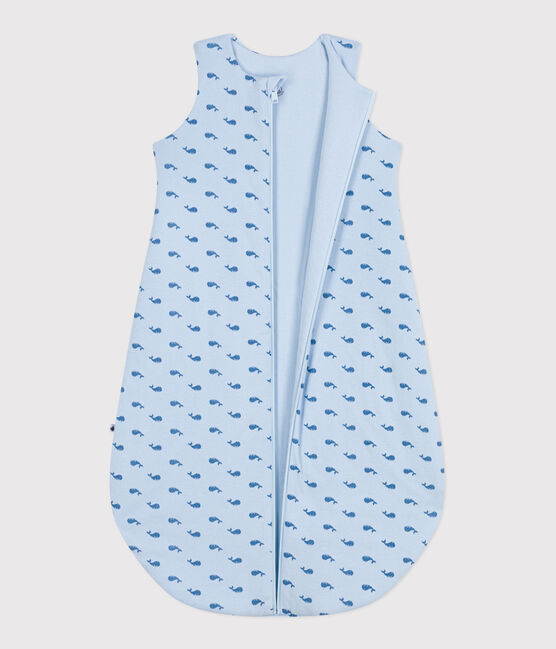 Katoenen babytrappelzakje met walvisprint TOG 2 blauw TOUDOU/ ALASKA