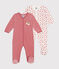 Setje met 2 fluwelen babypyjama's variante 1