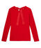 Dames-T-shirt met strepen/pailletten rood FROUFROU