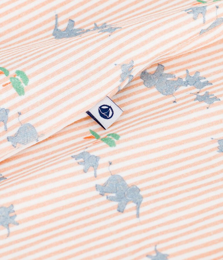 Kort katoenen pakje met dierenprint voor baby's wit/multicouleur