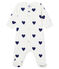 Dors bien bébé fille-garçon en côte blanc MARSHMALLOW/bleu MEDIEVAL