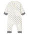 Slaappakje met sterren van ribstof voor baby wit MARSHMALLOW/grijs GRIS