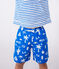 Zwemshort met print voor jongens blauw PORCELANA/ MARSHMALLOW