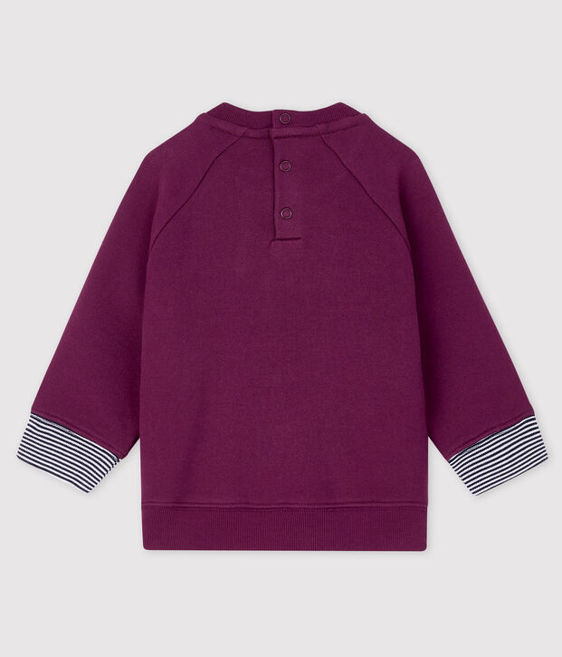 Sweatshirt b&eacute;b&eacute; gar&ccedil;on imprim&eacute; violet