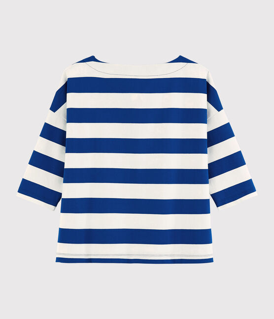 Marinière Femme bleu SURF/blanc MARSHMALLOW