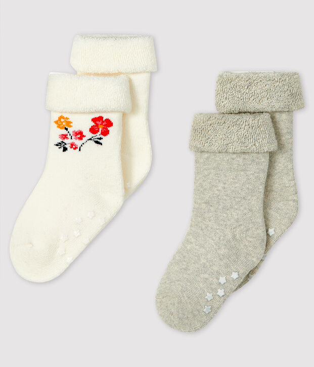 Lot de 2 paires de chaussettes b&eacute;b&eacute; multicouleur
