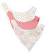 Drie slabbetjes babymeisje van gebreide stof