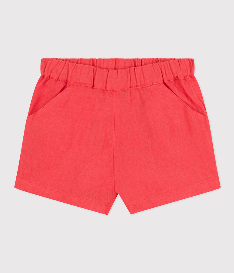Short b&eacute;b&eacute; en lin orange