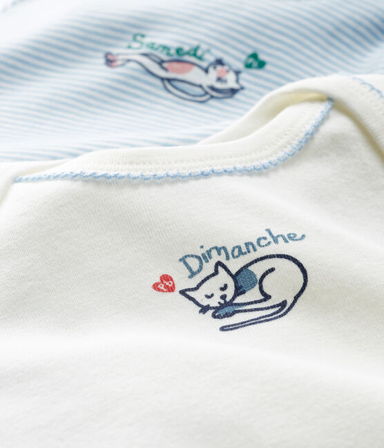 Twee rompertjes met lange mouwen babymeisje variante 1