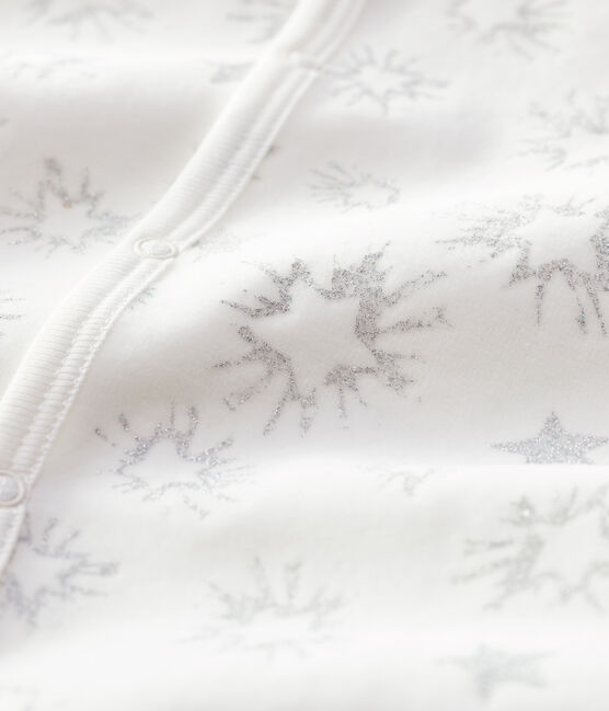 Dors-bien bébé imprimé étoiles en velours blanc MARSHMALLOW/gris ARGENT