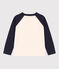 Jongens-T-shirt met lange mouwen wit AVALANCHE/blauw SMOKING