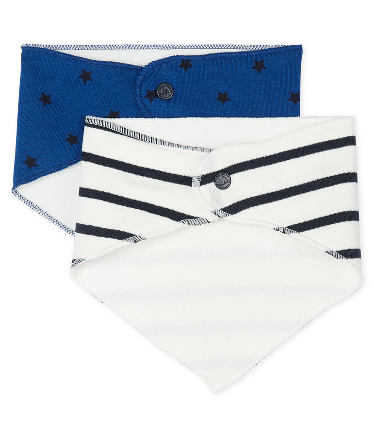 Set van 2 bandana-slabbetjes voor baby jongen multicouleur