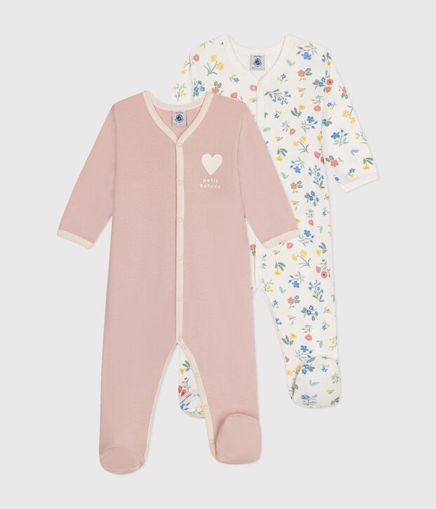 Setje met 2 katoenen babypyjama's multicouleur