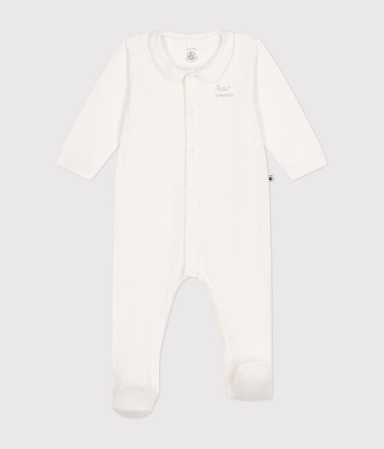 Pyjama en tubique bébé blanc MARSHMALLOW