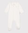 Pyjama en tubique bébé blanc MARSHMALLOW