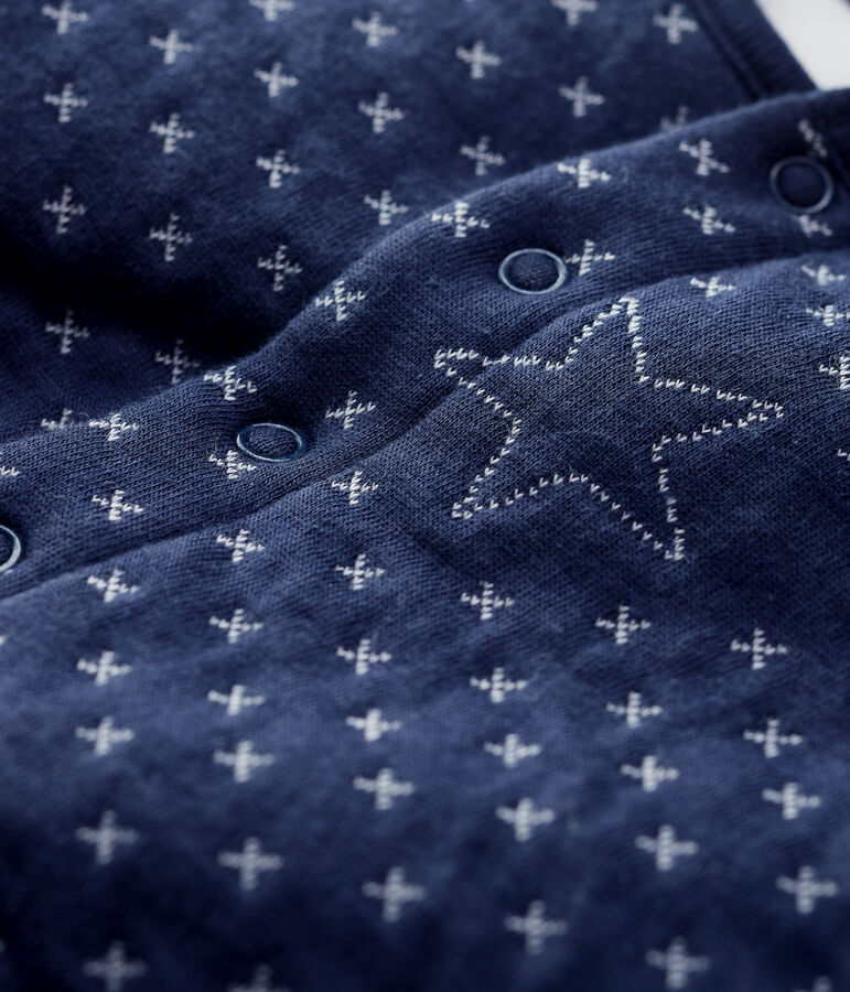 Gewatteerde babycardigan met sterren, van biologisch katoen blauw SMOKING