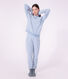 Pyjama femme en coton &eacute;ponge &agrave; rayures