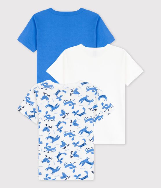 Set van 3 T-shirts met korte mouwen en dierenprint in katoen variante 1