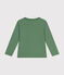 T-shirt met lange mouw van dunne jersey voor jongens groen PALMERAIE
