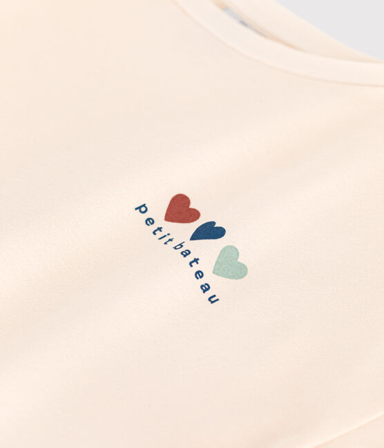 LE BOXY, katoenen T-shirt voor dames ecru AVALANCHE