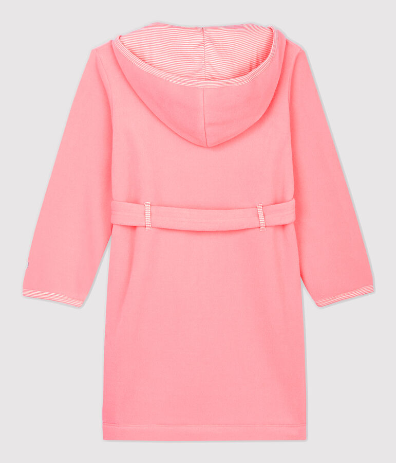 Robe de chambre en polaire enfant rose