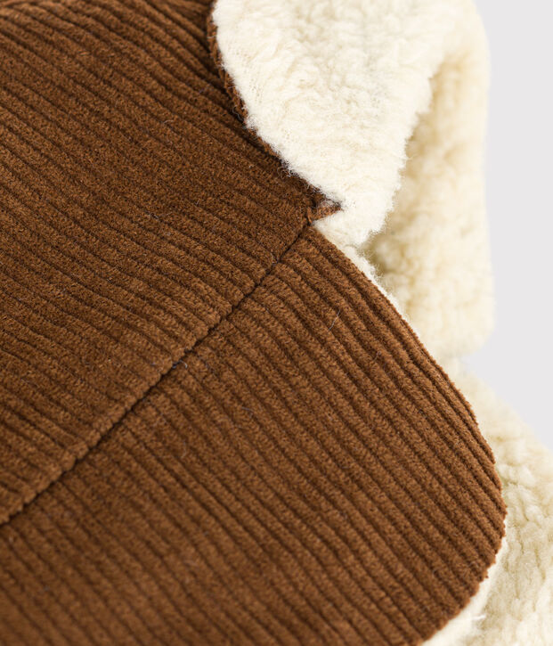 Chapka b&eacute;b&eacute; en velours marron