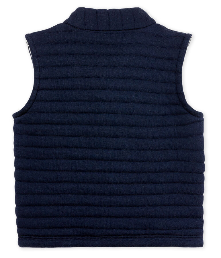 Gewatteerd jack zonder mouwen in tubic voor babyjongens blauw