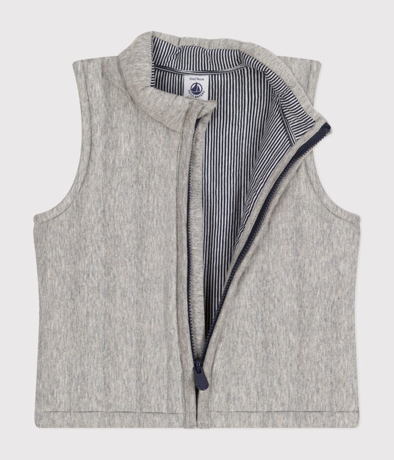 Gilet sans manche en tubique bébé gris CHATON CHINE