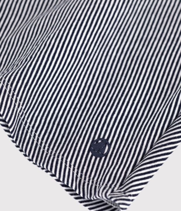 Katoenen kinderrok met strepen blauw/wit