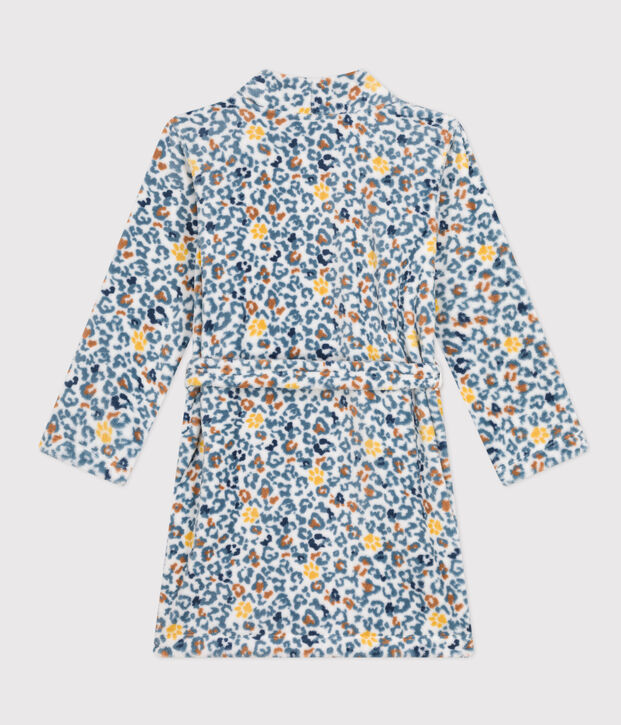 Robe de chambre en polaire enfant blanc/bleu/multicouleur