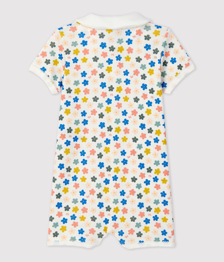 Fluorescerend kort babypakje voor katoen wit/multicouleur