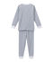 Pyjama garçon imprimé graphique blanc ECUME/bleu ASTRO