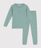 Pyjama uni en coton enfant vert PAUL