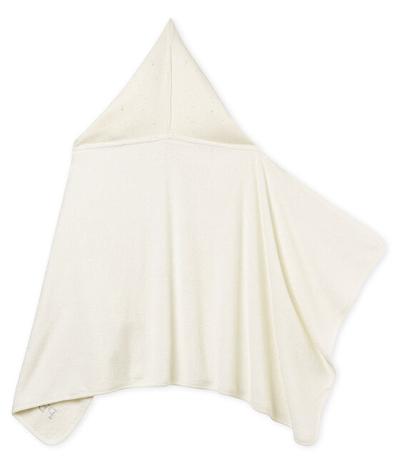 Uniseks badcape voor baby's wit MARSHMALLOW