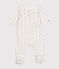 Bodyjama imprimés mini cœurs en tubique bébé blanc MARSHMALLOW/blanc MULTICO