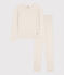 Pyjama femme en coton beige MONTELIMAR CHINE