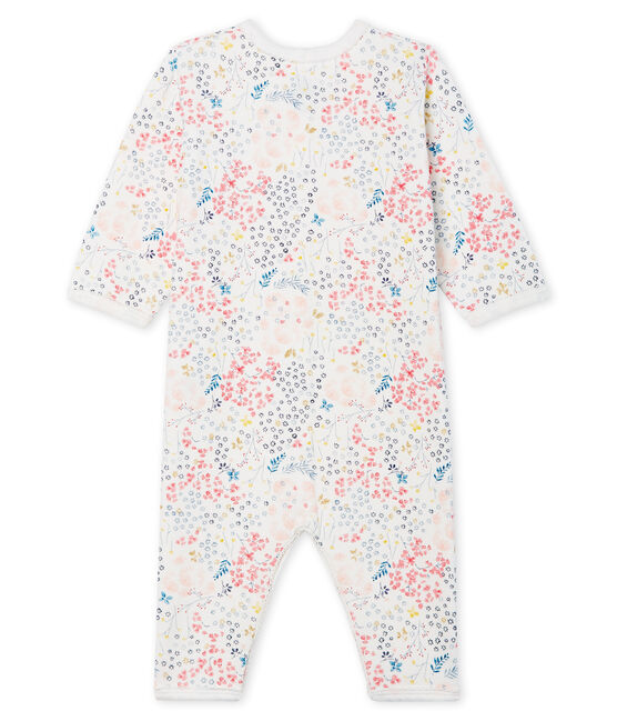 Dors bien sans pieds bébé fille en tubique blanc MARSHMALLOW/ MULTICO CN